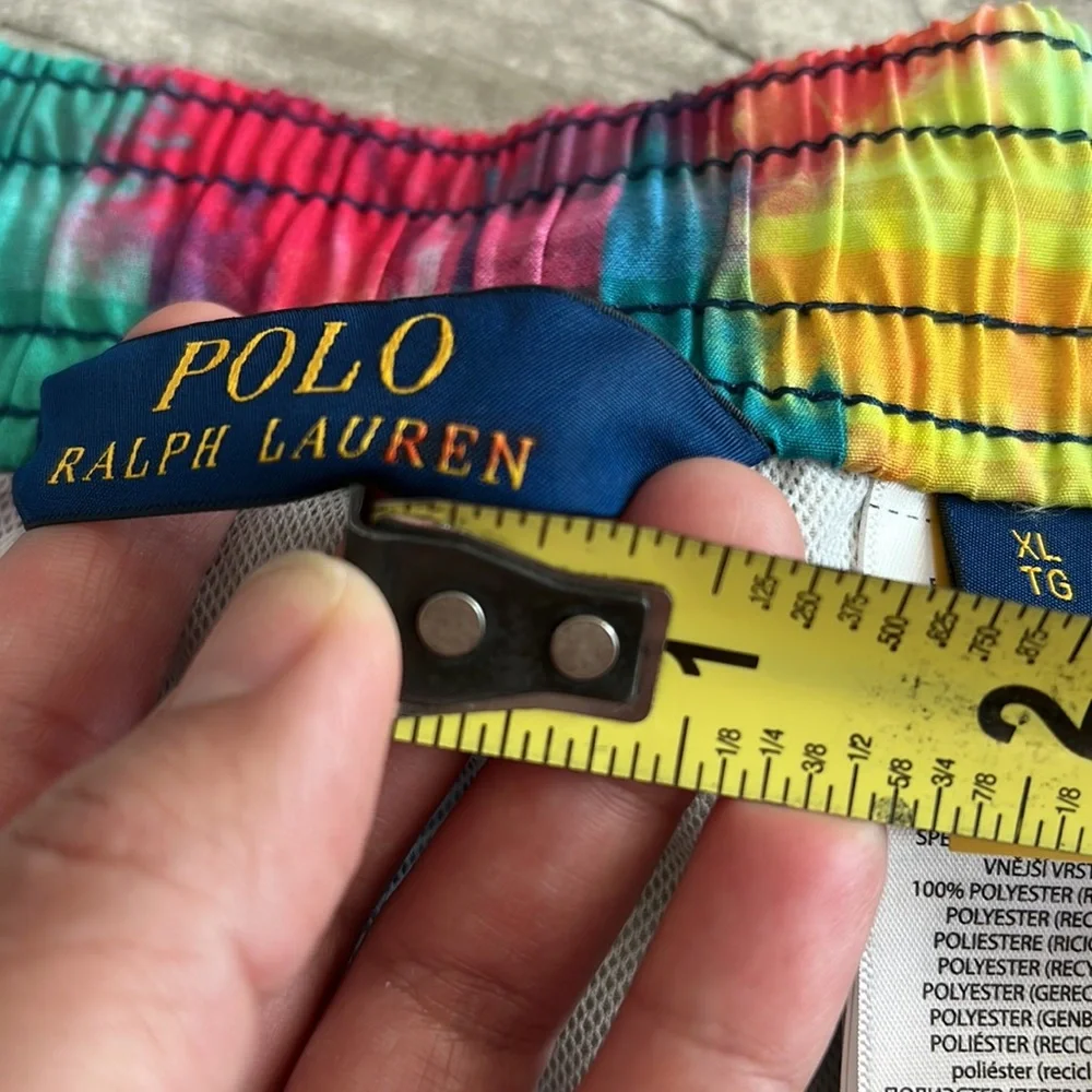 Polo Ralph‎ Lauren Swim Shorts Trunks Colorful Plaid Packable Mens Size XL